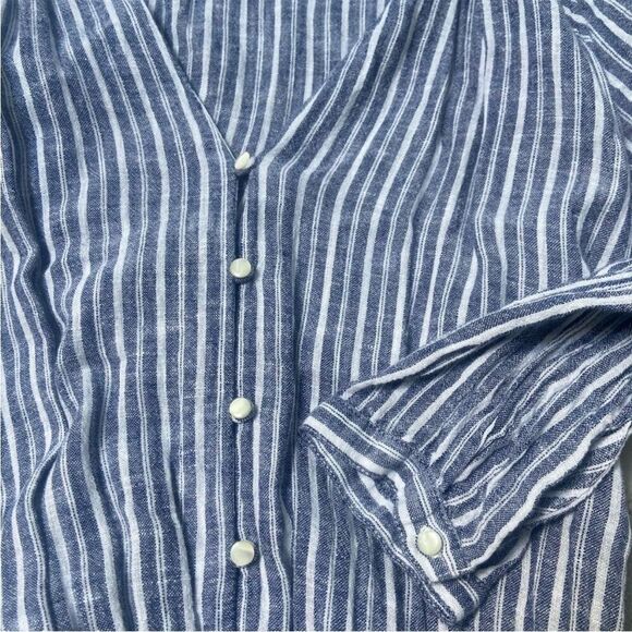 Rails Jasmine Linen Blend Drop Elastic Waist Dress Tibet Stripe Size small - Picture 5 of 10